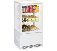 Mini Vitrine Réfrigérée Positive à Poser - Blanche 58 litres - Casselin