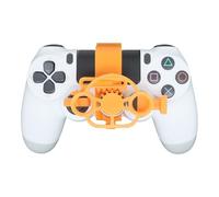 Mini-volant pour PS4 manette de jeu Impression 3D Simulateur de conduite Auxiliaire de remplacement léger Accessoires pour volant de course Expérience de jeu amusante (Tempered)