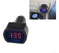 Mini voltmètre numérique 12 V-24 V avec coque noire et écran LED rouge, jauge de tension portable pour surveiller le générateur et l'état de la batterie, erreur de mesure précise de 0,2 V, facile à