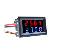 Mini voltmètre numérique double DC 110V-200V 10A, ampèremètre, tension, courant, moniteur, testeur d'alimentation électrique(DC 200V 10A Red Blue)