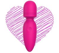 Mini Wand Massager,Small Cordless Handheld Massager with 10 Quiet Vibration Modes, Personal Handheld Rechargeable Massager for Neck Shoulder Back Body [4.35 * 1.18 inches]