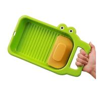 Mini Washing Board - Portable Manual Hand-held Crocodile, Kids Training Hand Wash Board with Non-Slip Grip, Compact Laundry Scrubber, Ergonomic Travel Scrub, Deep Cleaning Design for Home School