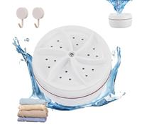 Mini Washing Machine And Dishwasher,Portable Mini Washer Washing Machine with Strong Suction Cups with USB for Dormitory Travel (White)