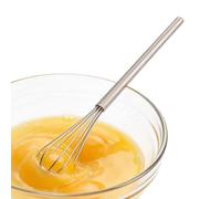 Mini whisky, mini fil de cuisson, 25,4 x 2,5 cm, batteur avec construction fine, mélangeur de sauce en métal en acier inoxydable, poignée ergonomique avec style argenté, outil de cuisson pour