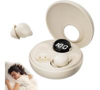 Mini Wireless Bluetooth 5.3 Headphones With Power Display, Sleep Headphones For Exercise, Work, Hiking (Beige)