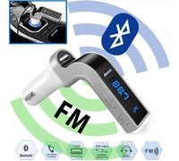 Mini Wireless FM Modulator voiture Kit HandsFree écran LCD Argent Radio MP3