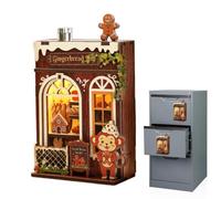 Mini Wooden Cabin Fridge Magnet, Wooden Puzzle Fridge Magnet DIY | 3D Wooden Craft Fridge Magnet for Desk Office Metal Cabinet Bedside Table Living Room Bedroom
