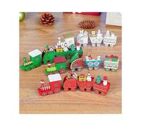 Mini Wooden Train, Christmas Train Decorations, Christmas Decorations, Miniature Caravan Christmas D