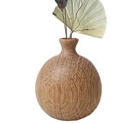 Mini Wooden Vase - Wooden Flower Arrangement Vase | Natural Home Stand Ornament | White Oak Decor for Dinner Parties, Home, Office, Holidays, and Wedding Planning