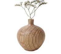 Mini Wooden Vase - Wooden Flower Arrangement Vase | Natural Home Stand Ornament | White Oak Decor for Dinner Parties, Home, Office, Holidays, and Wedding Planning