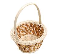 Mini Woven Basket - Imitation Rattan Craft, Rustic Small Conteneur | Handcrafted Vintage Style Organizer with Compact Build, Decorative Flower Storage Basket For Nursery Shelf Bedroom Tabletop Display