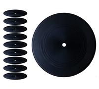 MINI ZOZI Lot de 10 faux disques vinyles vierges de 17,8 cm pour décoration de chambre à coucher, salon, discothèque, studio de musique, hip-hop
