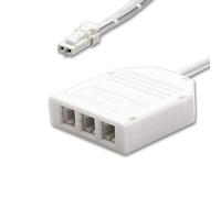 MiniAMP Répartiteur 3 prises 1 mâle vers 3 femelles 30 cm 2 pôles Blanc max. 3,5 A