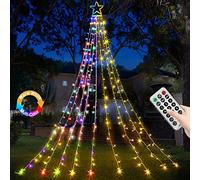 MINIAO Guirlande lumineuse d'extérieur à changement de couleur - 11 modes d'éclairage avec télécommande - 5 m - 320 LED - Étanche - Pour sapin de Noël, Nouvel An