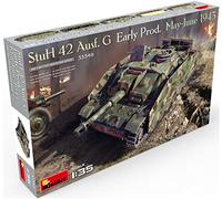 ミニアート(Miniart) 1/35 4,1 pouces (10,5 cm) Assault Grate Gun 42 G-Type Early Model (Mai - Juin 1943) Modèle Plastique