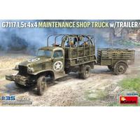 Miniart 1:35 G7117 1.5t 4x4 Atelier d'entretien avec remorque