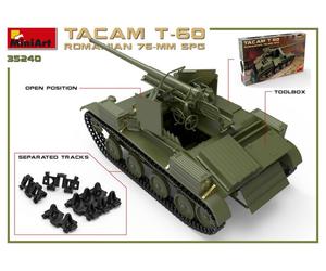 MINIART 1/35 KIT CHAR ROUMAIN 76 MM SPG TACAM T 60 INTÉRIEUR MODÈLE