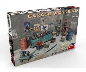 MINIART 1/35 KIT DE MODÉLISATION DIORAMI GARAGE ATELIER MODÈLE VOITURE STATIQUE
