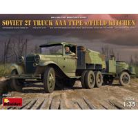 Miniart 35257 - 1/35 WWII SOVIET 2T TRUCK AAA TYPE Avec Cuisine De Camp - Neuf