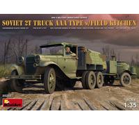 Miniart 35257 Kit 1/35 Camion 2 t AAA Type Soviet avec Cuisine Terrain - Neuf