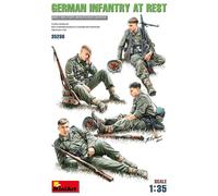 MiniArt 35266 Figurines 1:35 Soldats d'infanterie allemands au repos (4) - Réplique fidèle du modélisme, kit en plastique, artisanat, passe-temps, collage, kit de modèle, assemblage, non peint