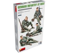 MiniArt 35266 Figurines 1:35 Soldats d'infanterie allemands au repos (4) - Réplique fidèle du modélisme, kit en plastique, artisanat, passe-temps, collage, kit de modèle, assemblage, non peint