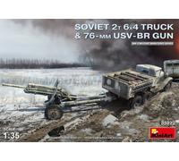 MINIART 35272 1/35 Camion Militaire Soviétique 2T 6x4 Avec Canon USV-BR 76mm