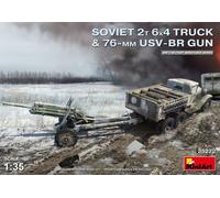 Miniart 35272 - 1/35 WWII Camion Soviétique T2 6×4 & Canon USV-BR 76-mm - Neuf