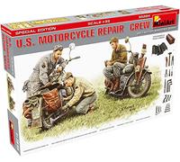 Mini Art 1/35 U.s. Army Motorcycle Crew Under Repair (3 Figures In 3pcs) Special Edition (with Tool & Toolbox) Plastic Model Ma35284