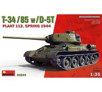 Miniart 35293 - 1:35 T-34-85 Avec D-5T. Plante 112. Printemps 1944 - Neuf