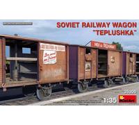 MiniArt Kit de modélisme en plastique Wagon ferroviaire soviétique Teplushka Échelle 1:35 MIN35300