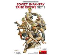 1:35 Miniart Figures Soviet Infantry Tank Riders Set 2 Kit MA35309 Modellino