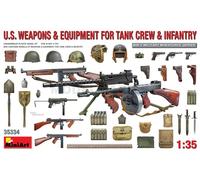 MiniArt MIN35334 1:35-U.S. Armes et équipements (équipage de réservoir).