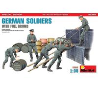MiniArt Kit plastique 1:35 35366 Soldats avec fûts de carburant (5) à assembler non peint