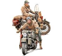 MiniArt 35422 1:35 U.S. Soldats avec moto WLA - Réplique fidèle à l'original, modélisme, kit de construction en plastique, bricolage, loisirs, collage, kit de modélisme, assemblage, non laqué
