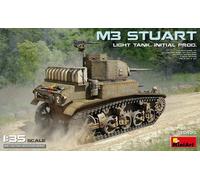 MiniArt – Maquette char M3 Stuart Production initiale 1:35, moulée en couleur – Réf. 14818