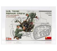 MINIART 35461 Kit 1/35 Équipage Réparation Char U.S. Moteur Continental W-670