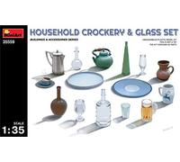 MiniArt 35559 1:35 Ensemble Vaisselle et Verres - Réplique fidèle à l'original, modélisme, kit de Construction en Plastique, Bricolage, Loisirs, Collage, kit de modélisme, Assemblage, Non laqué