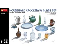 MiniArt Kit de modélisme 35559 1:35 - Ensemble vaisselle et verres, réplique fidèle, non laqué