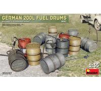 MINIART 35597 Kit 1/35 Fûts de carburant 200L Allemand Seconde Guerre mondiale