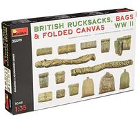 MiniArt 35599 1:35 WW2 Brit Dos/bâches/Sacs réplique fidèle à l'original, Construction en Plastique, Bricolage, Loisirs, Collage, kit de modélisme, Assemblage, Non laqué, MIN35599, Various