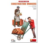 MiniArt 38097 1:35 1:35 Lot de 2 figurines constructeurs avec accessoires (2) - Réplique fidèle à l'original, modélisme, kit de construction en plastique, bricolage, loisirs, collage, modélisme