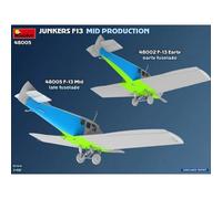 Miniart 48005 Maquette Avion Junkers F13. Mid Prod. German, Polish, Swiss Service 1/48-Miniart Multicolore