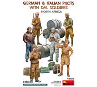 Miniart 49018 Set di figure in scala 1:48 piloti tedeschi/italiani (6) N.A. - ri