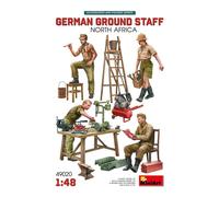 Miniart 49020 - 1:48 Ensemble De Figurines Personnel Au Sol (4)NAFR. - Neuf