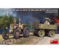 Miniart 53008 - 1:35 Tracteur Allemand Avec Remorque Sd.Anh. Est/Perçage - Neuf