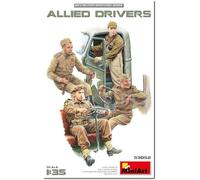 Miniart 53052 1:35 Fig.-Set Allierte Kraftfahrer (4) - Reproduction fidèle, modélisme, kit Plastique, Bricolage, Loisirs créatifs, Collage, kit modèle, à Assembler, Couleur moulée