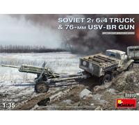 Miniart 550035272- 1/35 WWII Soviétique T2 6×4 Camion & 76-mm Usv-Br Canon -