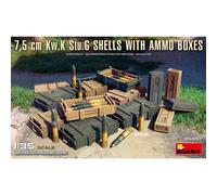 Miniart - 7,5 Cm Kw.K Stu.G Shells With Ammo Boxesmaquette Figurine 7,5 Cm Kw.K Stu.G Shells With Ammo Boxes Miniart35457 1:35 Maquette Char Promo Figurine Miniature