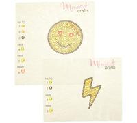 Miniart Crafts Patch badges-Smiley/Lightning, multicolore, taille unique